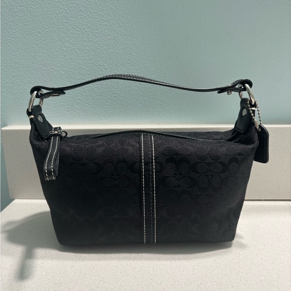 Coach Handbags - Vintage Coach Y2K Mini Bag Black With Signature C Logo